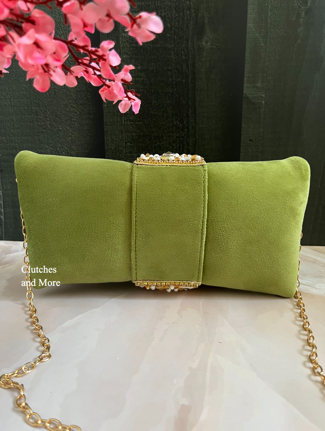 Pista Green Flap Clutch