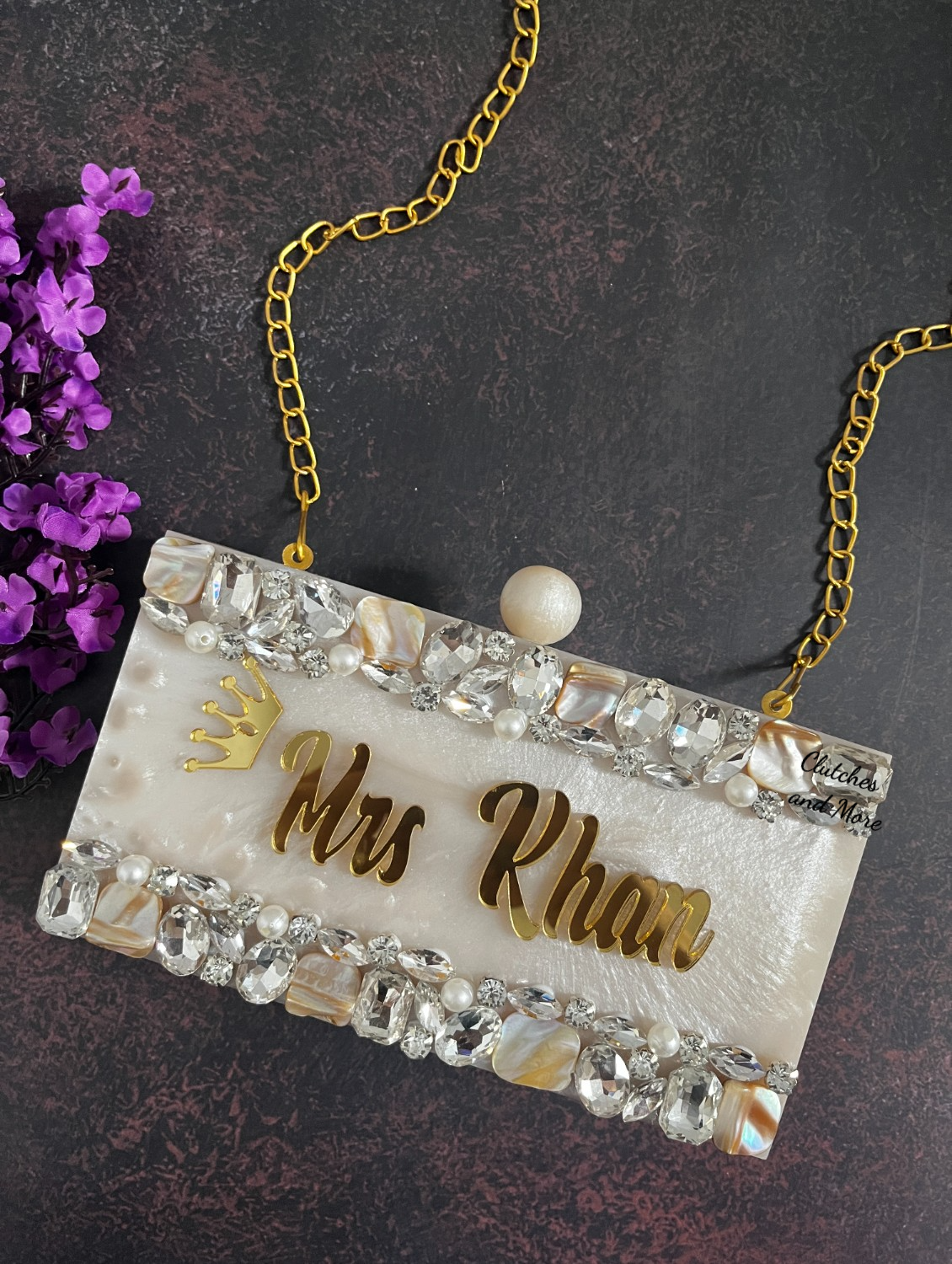 Starry Night Name Clutch