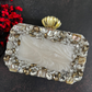 Off White Resin Octagon Clutch