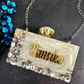 Light Gold Name Clutch