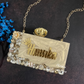 Light Gold Name Clutch