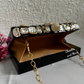 Black resin clutch with Name