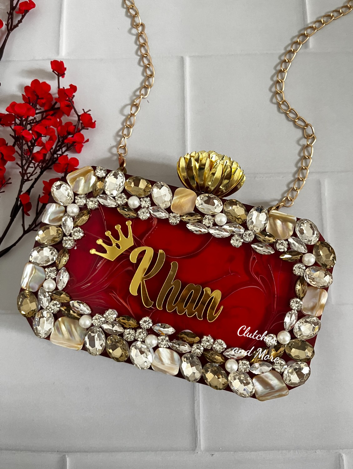 Dreamy Name Clutch Red