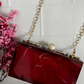 Deep Red Name Clutch