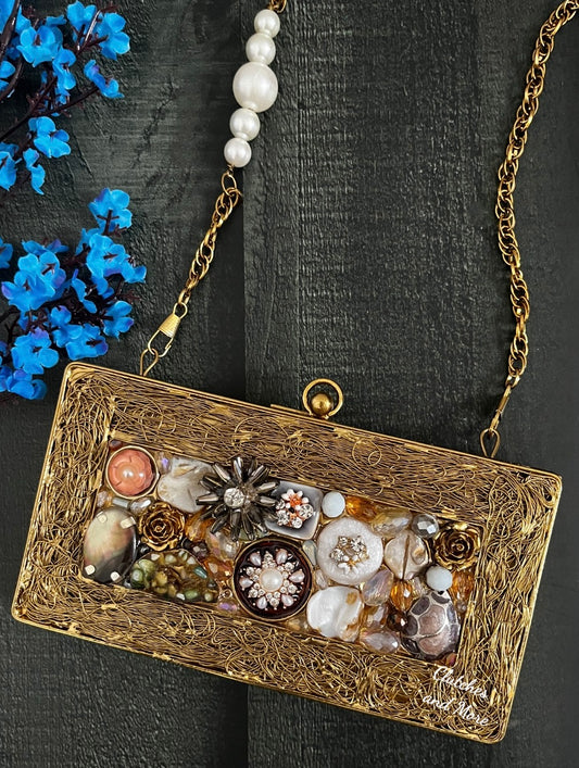 Blossom Mother of pearl luxury clutch