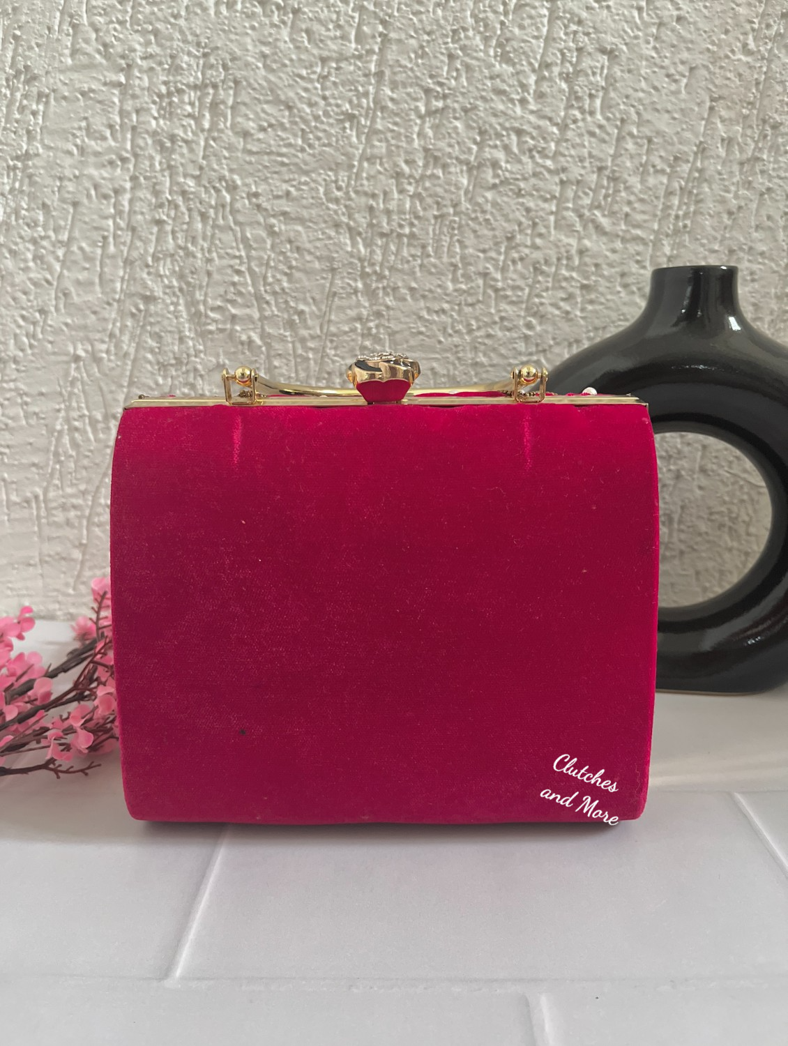 Pink Suitcase Clutch Bag