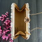 Pearl White Silver clutch