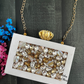 Resin stone studded clutch