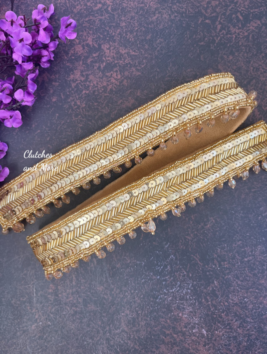 golden crystal waist belt