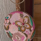 Pink butterfly round clutch