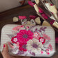 Blooming flowers white clutch