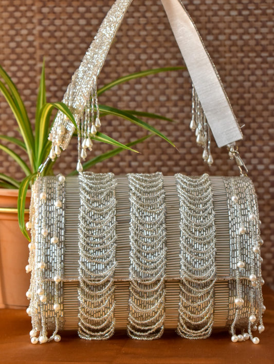 Amara Silver Flap bag