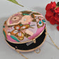Pink butterfly round clutch