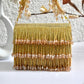 Crystal Flap Bag (Gold)