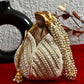 White Lotus Pearl Potli