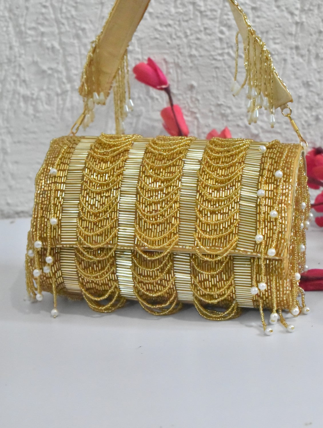 Golden Flap Bag