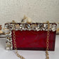Deep red resin clutch