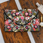 Black Floral Envelope Bag