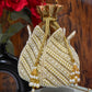 White Lotus Pearl Potli