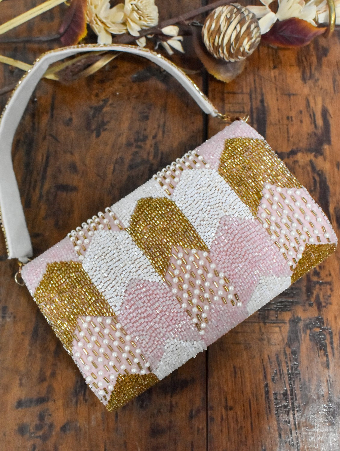 Light Pink Flap Clutch