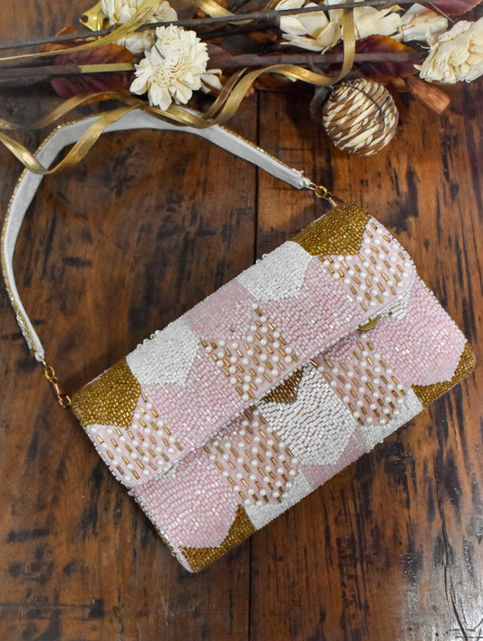 Light Pink Flap Clutch