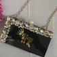Black resin clutch with Name