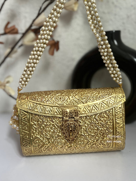 Gold Brass Clutch