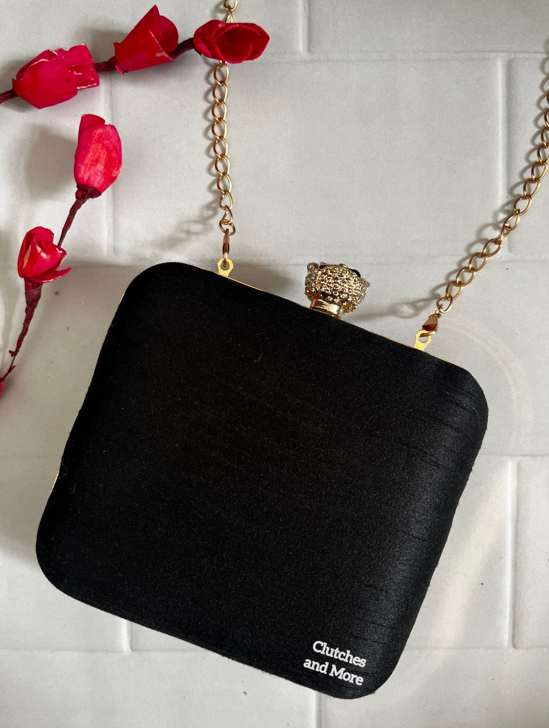 Franchi Black Evening Handbags | Sandtrine Black Evening Clutch